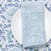 Block Print Tablecloth - Blue Floral - RhoolTableclothsRozablueBlock Print Tablecloth - Blue Floral