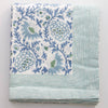 Block Print Tablecloth - Blue Floral - RhoolTableclothsRozablueBlock Print Tablecloth - Blue Floral