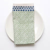 Block Printed Napkins - Green - RhoolNapkinRozablueBlock Printed Napkins - Green