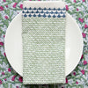 Block Printed Napkins - Green - RhoolNapkinRozablueBlock Printed Napkins - Green