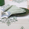 Block Printed Napkins - Green - RhoolNapkinRozablueBlock Printed Napkins - Green