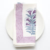 Block Printed Napkins - Tulipwood - RhoolNapkinRozablueBlock Printed Napkins - Tulipwood