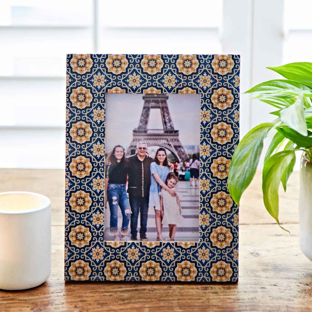 Blue and Gold Patterned Photo Frame - RhoolPhoto FrameRhoolBlue and Gold Patterned Photo Frame