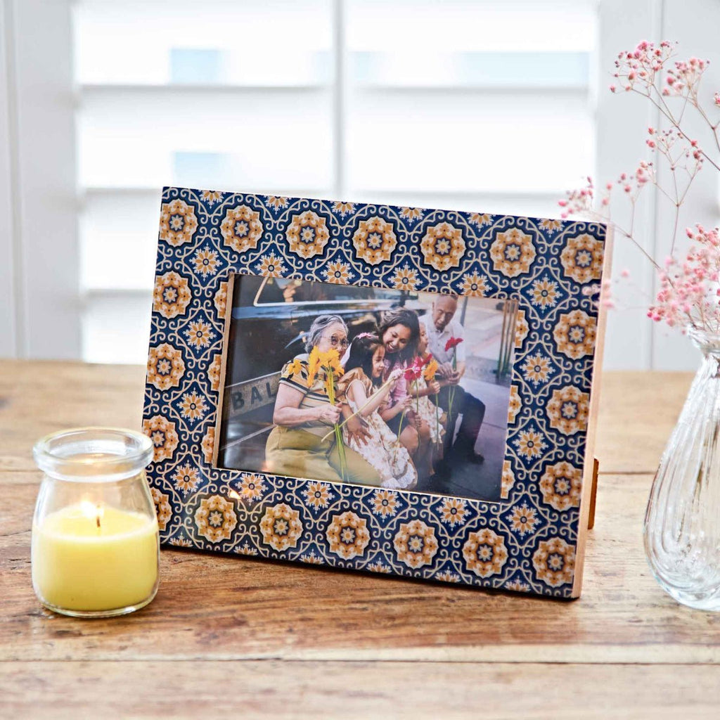 Blue and Gold Patterned Photo Frame - RhoolPhoto FrameRhoolBlue and Gold Patterned Photo Frame