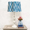 Blue Scalloped Ikat Lampshade - RhoolLamp ShadesRhoolBlue Scalloped Ikat Lampshade