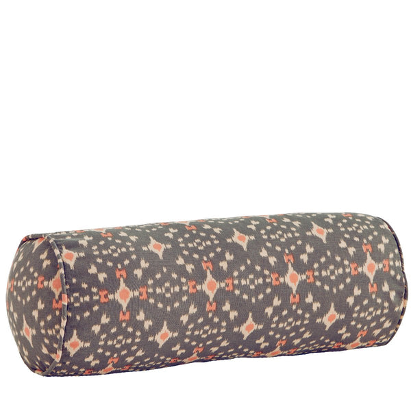 Bolster Cushion - Grey, Ecru, Coral - RhoolCushionMadam StoltzBolster Cushion - Grey, Ecru, Coral