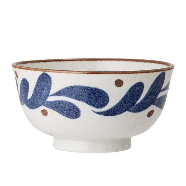 Camellia Blue and Brown Deep Porcelain Bowl - RhoolBowlBloomingvilleCamellia Blue and Brown Deep Porcelain Bowl