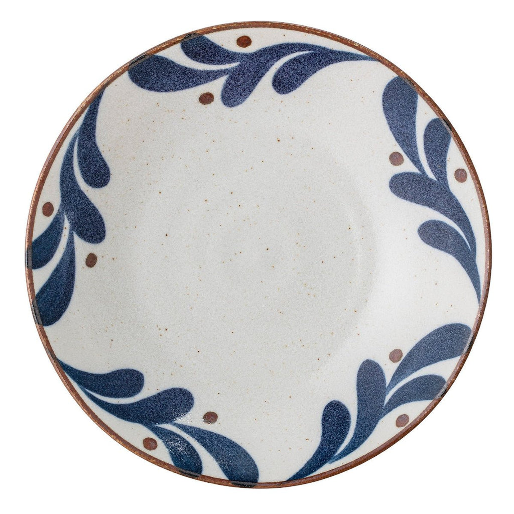 Camellia Blue and Brown Porcelain Pasta Bowl - RhoolBowlBloomingvilleCamellia Blue and Brown Porcelain Pasta Bowl