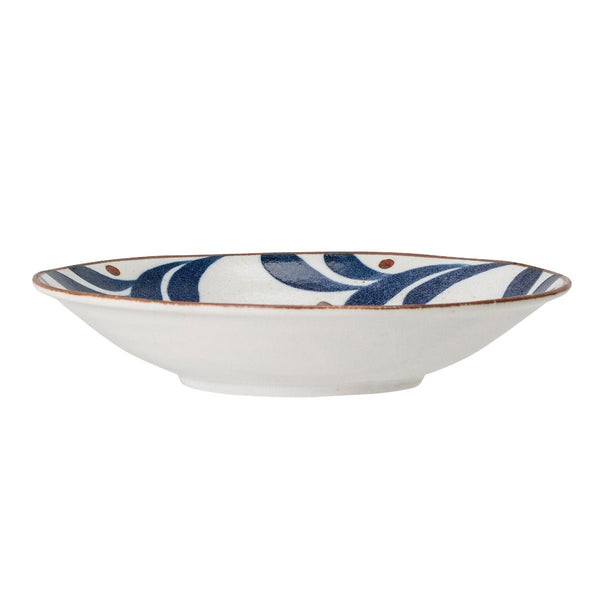 Camellia Blue and Brown Porcelain Pasta Bowl - RhoolBowlBloomingvilleCamellia Blue and Brown Porcelain Pasta Bowl