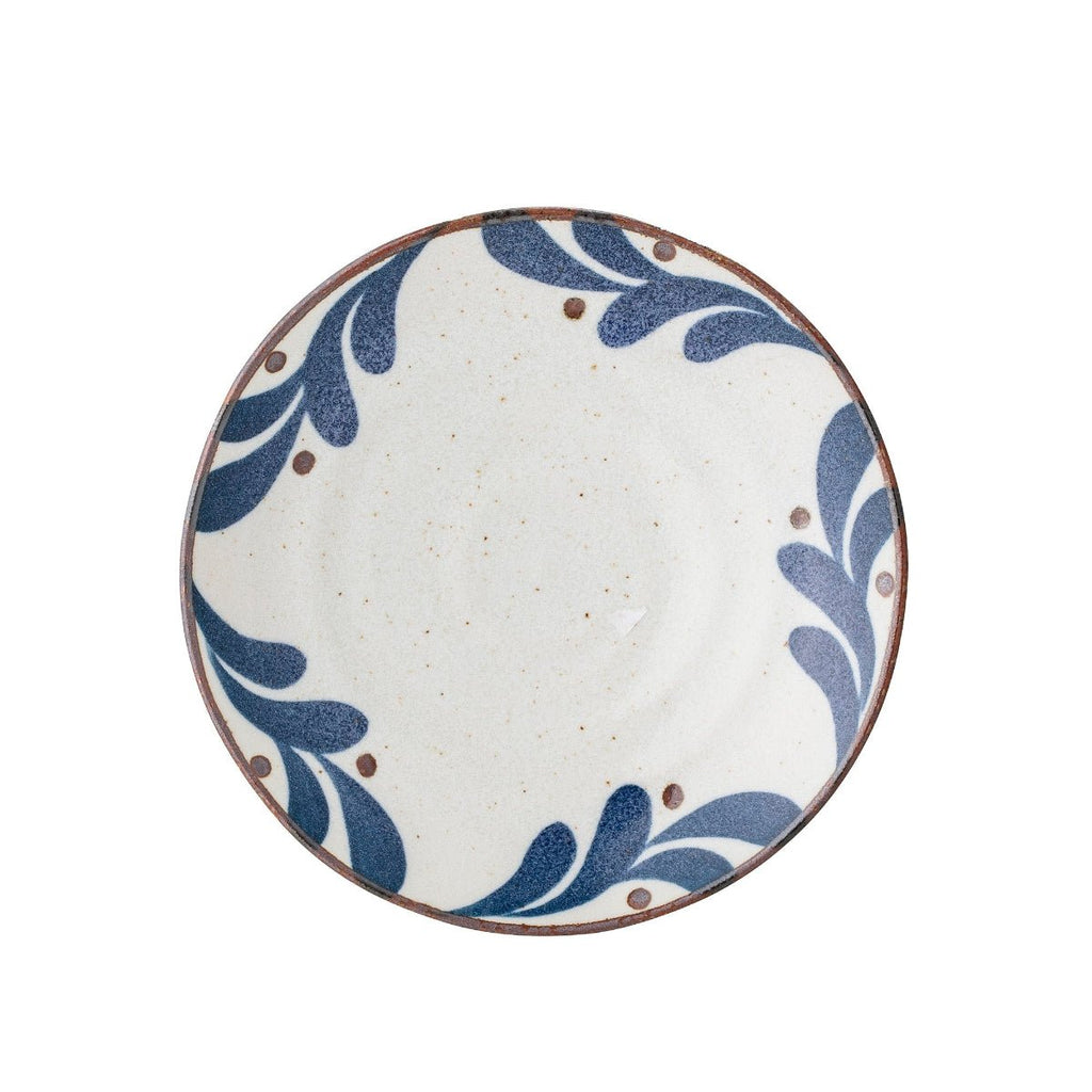 Camellia Blue and Brown Porcelain Plate - RhoolBowlBloomingvilleCamellia Blue and Brown Porcelain Plate