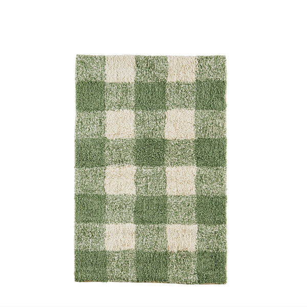 Checked Tufted Bath Mat - Light green - RhoolBath MattMadam StoltzChecked Tufted Bath Mat - Light green