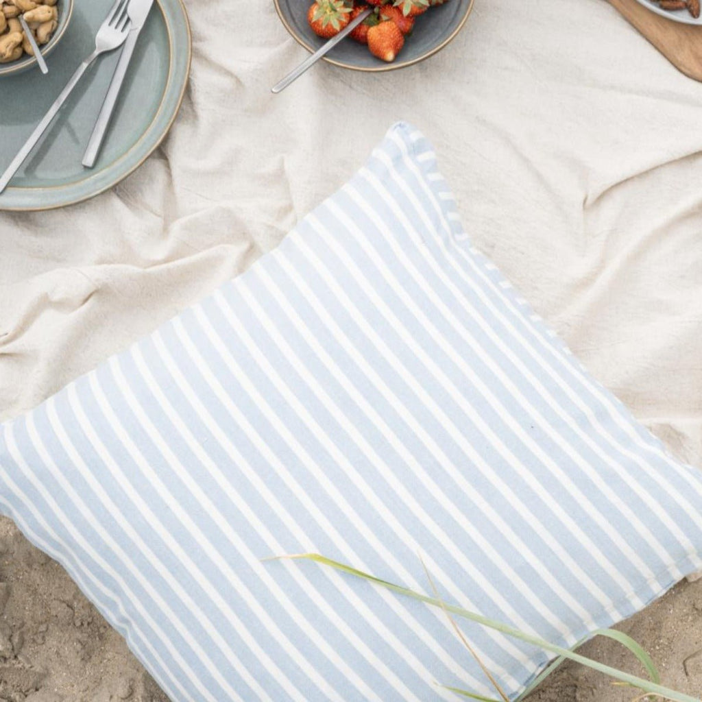 Cotton Box Cushion - Blue Stripe - RhoolCushionIB LaursenCotton Box Cushion - Blue Stripe