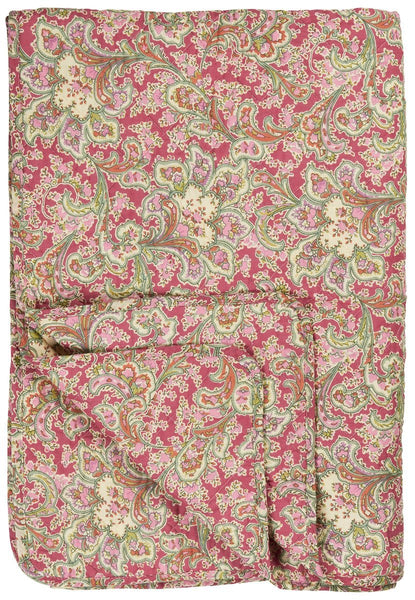 Cotton Quilt - Raspberry Paisley - RhoolQuiltIB LaursenCotton Quilt - Raspberry Paisley