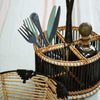 Cutlery Storage Basket Black and White - RhoolBasketsMadam StoltzCutlery Storage Basket Black and White