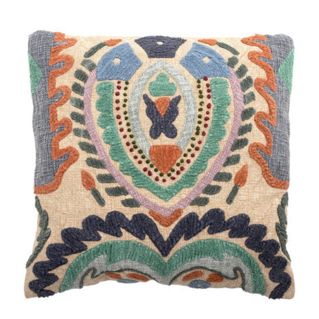 Embroidered and Tufted Square Cushion - RhoolCushionBloomingvilleEmbroidered and Tufted Square Cushion