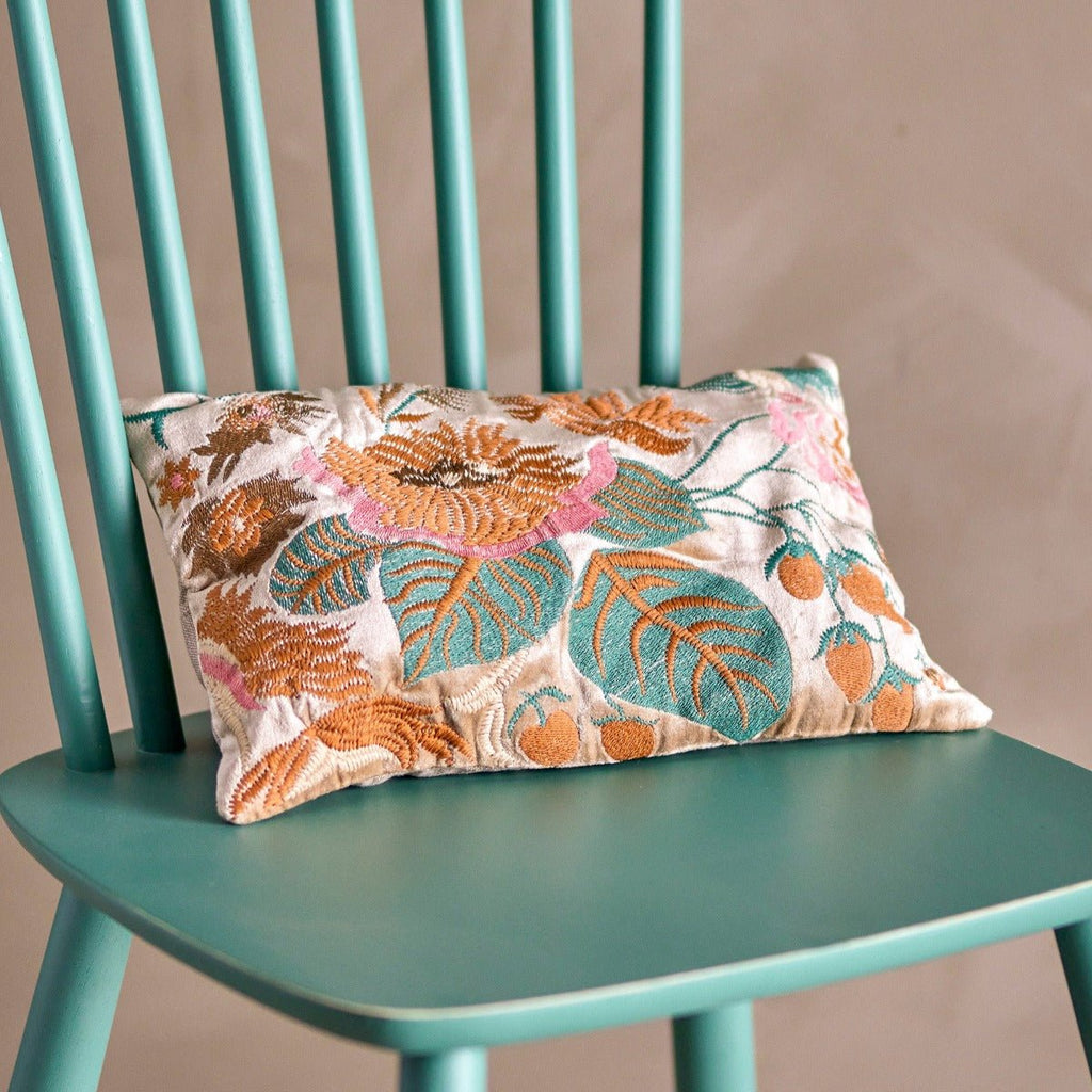 Embroidered Floral Cushion - RhoolCushionBloomingvilleEmbroidered Floral Cushion