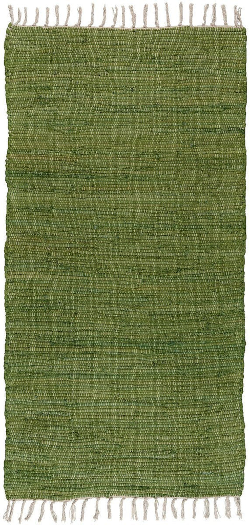 Green Cotton Runner - RhoolRugIB LaursenGreen Cotton Runner