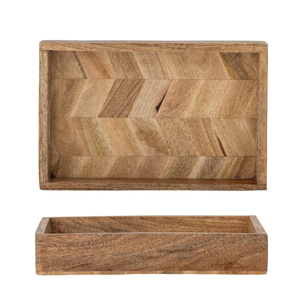 Herringbone Mango Wood Tray - RhoolTrayBloomingvilleHerringbone Mango Wood Tray