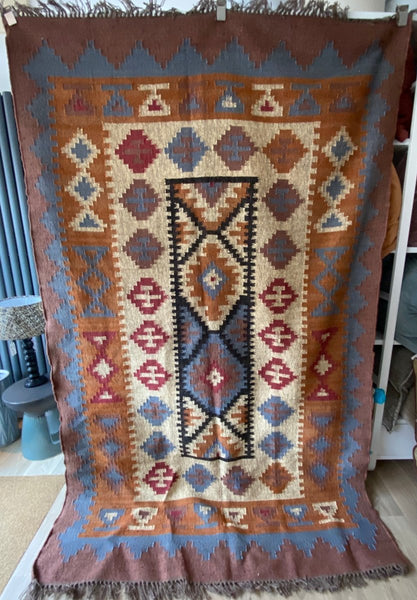 Jute and Wool Kilim Rug - RhoolRugKilimJute and Wool Kilim Rug