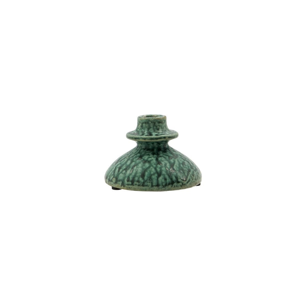 Mottled Green Ceramic Candle Holder - RhoolCandleholderHouse DoctorMottled Green Ceramic Candle Holder