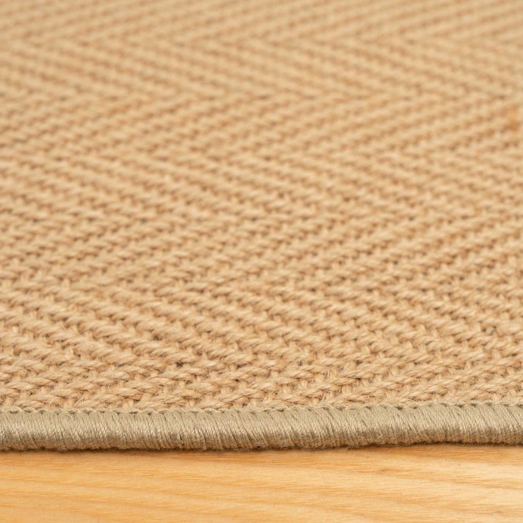 Natural Border Herringbone Jute Rug - RhoolJute RugRhoolNatural Border Herringbone Jute Rug