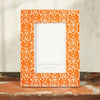 Orange and White Patterned Photo Frame - RhoolPhoto FrameRhoolOrange and White Patterned Photo Frame