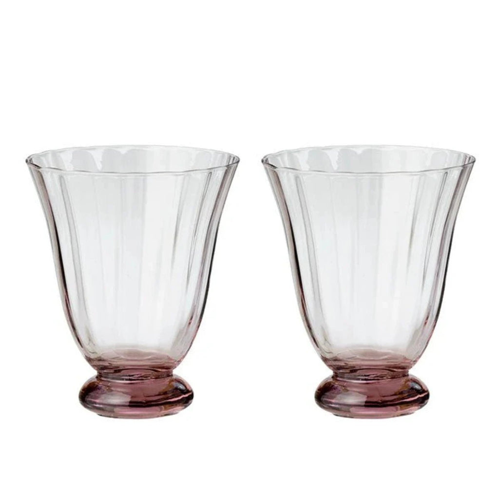 Pair Mouthblown Water Glass - Blush - RhoolWater GlassBungalow DKPair Mouthblown Water Glass - Blush