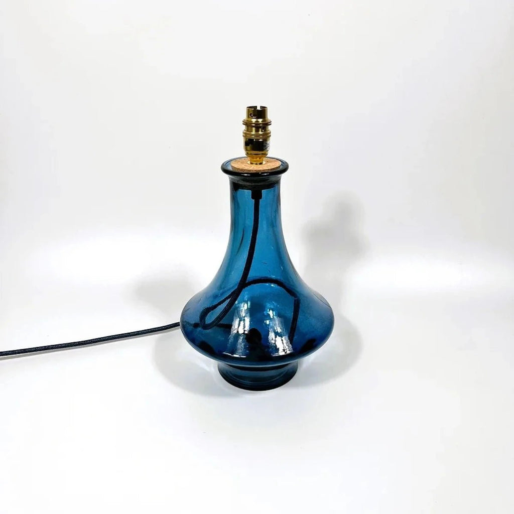 Recycled Blue Glass Lamp - Tajine - RhoolLampsJarapaRecycled Blue Glass Lamp - Tajine