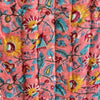 Reversible Block Print Cotton Quilt - Blue, Pink and Yellow - RhoolQuiltBlock Print QuiltReversible Block Print Cotton Quilt - Blue, Pink and Yellow