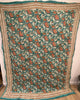 Reversible Block Print Cotton Quilt - Teal, Orange, White Floral - RhoolQuiltBlock Print QuiltReversible Block Print Cotton Quilt - Teal, Orange, White Floral