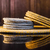 Set of Four Round Woven Jute Coasters - Indian Yellow - RhoolPlacematBritish Colour StandardSet of Four Round Woven Jute Coasters - Indian Yellow