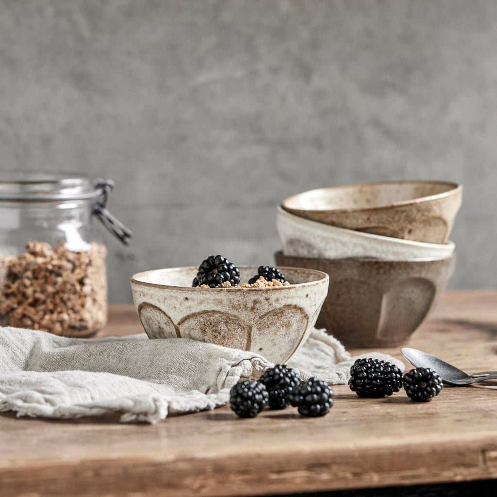 Set of Three Stoneware Bowls - RhoolBowlHouse DoctorSet of Three Stoneware Bowls