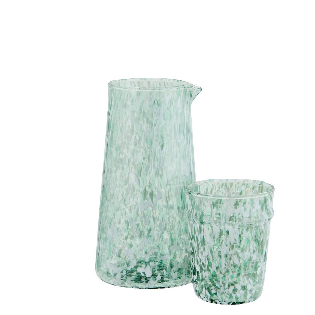 Splatter Glass Water Jug Green - RhoolJugMadam StoltzSplatter Glass Water Jug Green