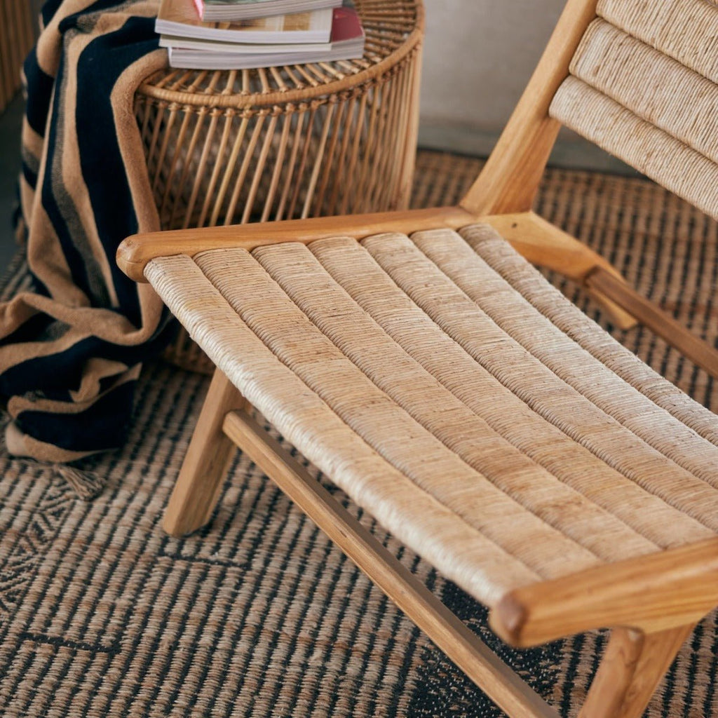 Teak and Abaca Lounge Chair - RhoolChairHKLivingTeak and Abaca Lounge Chair