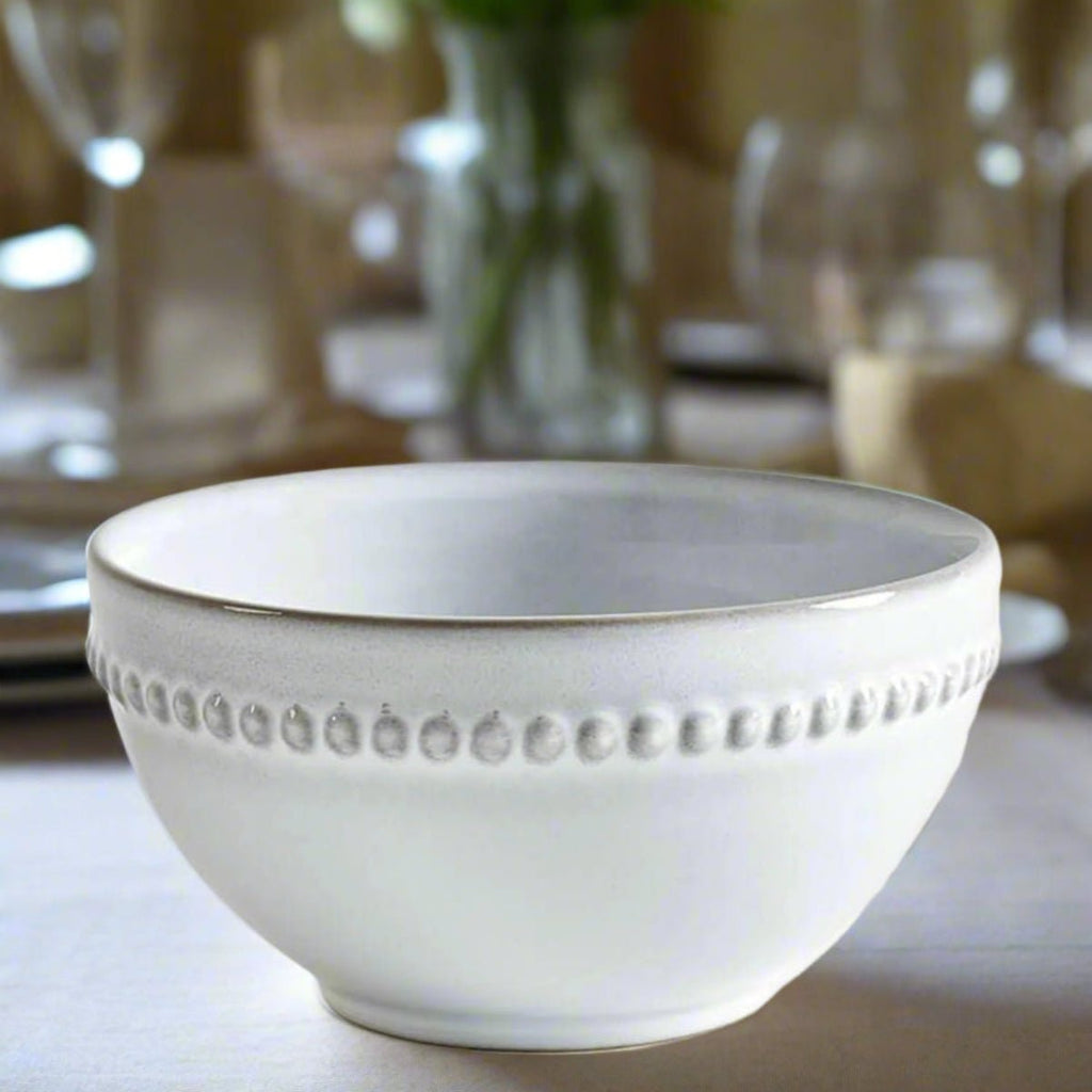 White Bobble Ceramic Cereal Bowl - RhoolTablewareRhoolWhite Bobble Ceramic Cereal Bowl