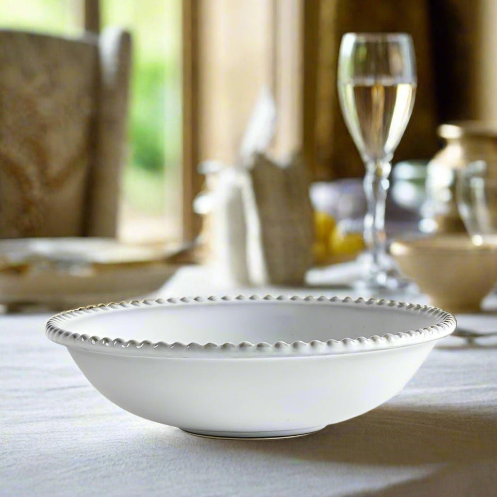 White Bobble Ceramic Pasta Bowl - RhoolTablewareRhoolWhite Bobble Ceramic Pasta Bowl