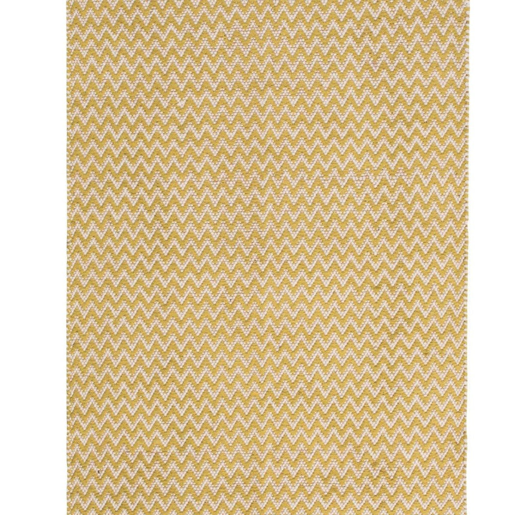 Zig Zag Recycled Cotton Rug - Yellow - RhoolRugRhoolZig Zag Recycled Cotton Rug - Yellow