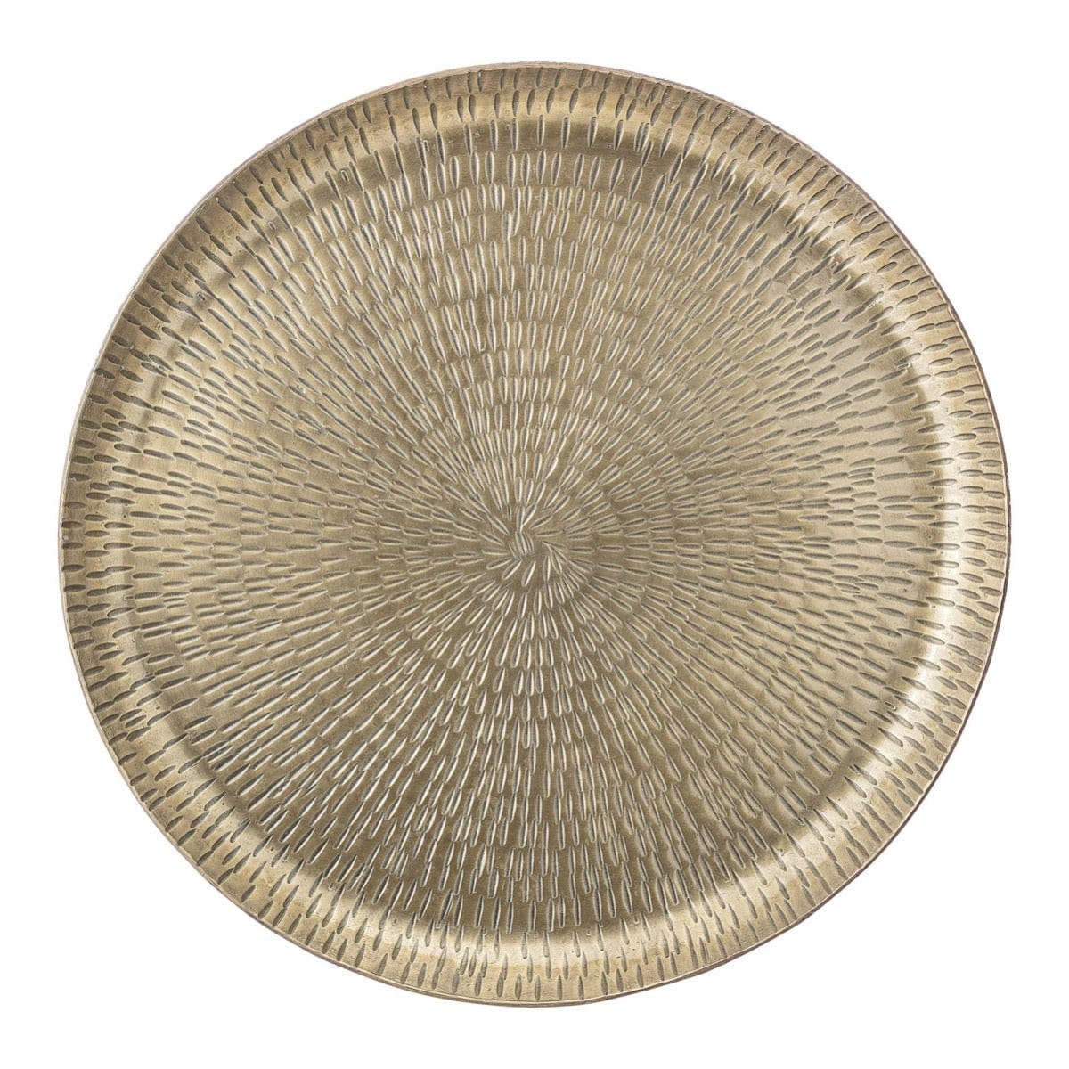 Hand Finished Brass Coloured Decorative Tray – Rhool